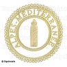 Badge / Macaron GLNF – Grande tenue provinciale – Deuxième Grand Surveillant – Alpes-Méditerranée – Brodé machine